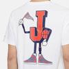 Jordan T Shirts Men's White Crew Neck Moderate Straight Fit (Unisex) T-Shirts DQ6075 100