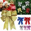 Bows Christmas Large Tree Bowknot Ornaments Party Gift Accessory For Wreath Xmas