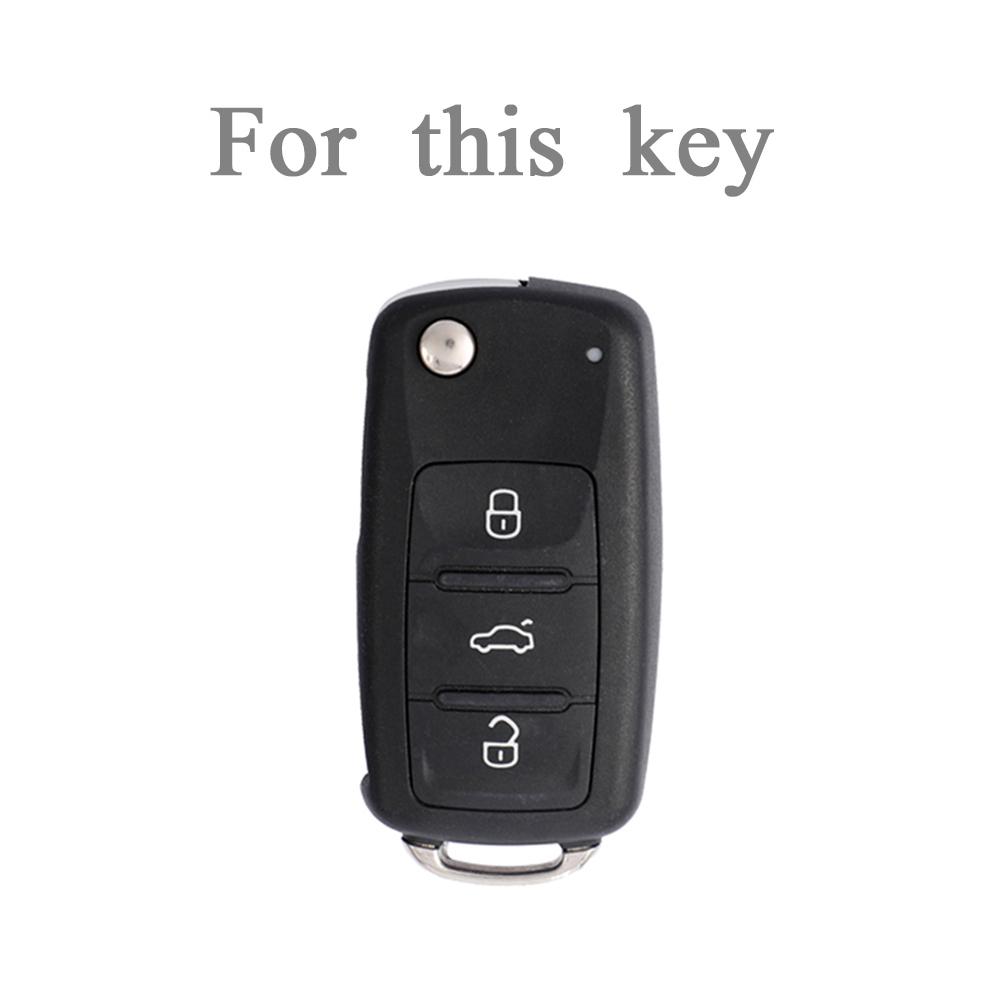 3 Buttons TPU Remote Flip Folding Car Key Shell for VW for Volkswagen MK4 Bora Golf 4 5 6 Passat Polo Bora Touran