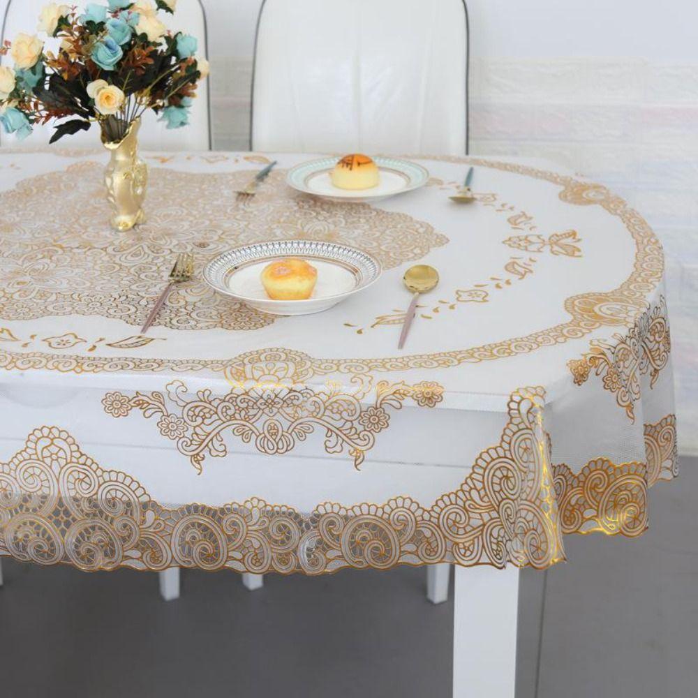 Embroidered Oval Tablecloth Anti-Scald Table Mat Printed Tablecloth  Wedding Dining Room