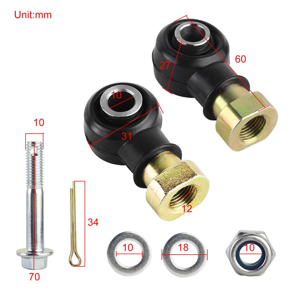 ATV Tie Rod End Kit for Polaris Sportsman 500 570 700 800 400 450 Ranger 500 570 800 900 Crew RZR 570 800 Ranger XP 700