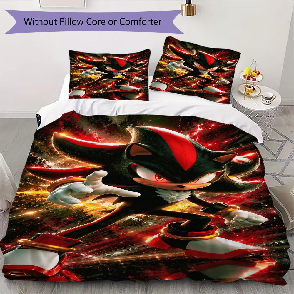 Shadow Hedgehog Bedding Without Core 1 Duvet Cover 2 Pillowcase Without Core Duvet Cover And Pillowcase Christmas Birthday Gift