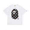 Mens Streetwear Oversized Cotton Tee With Camo Shark Ape Graphic Print Casual T-Shirt