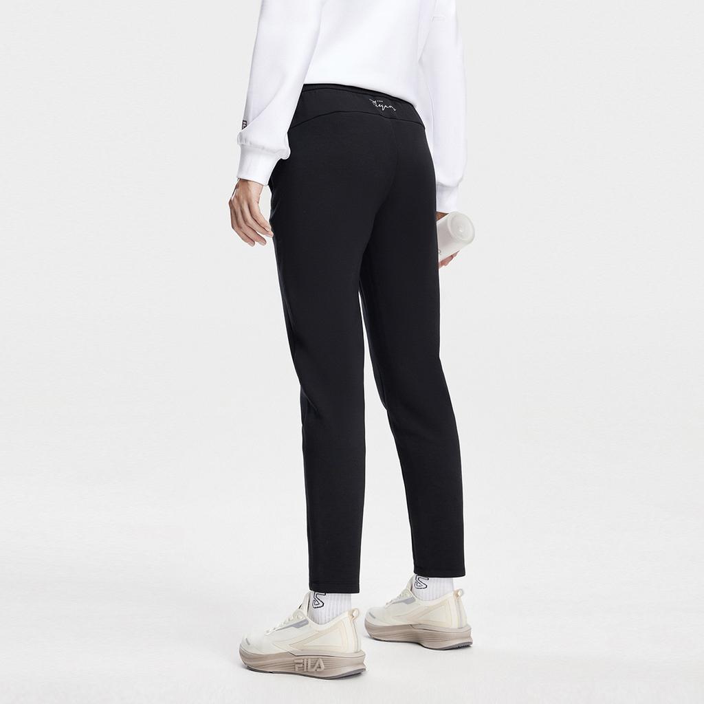 New FILA Knitted Sweatpants Women's Pitch Black A11W341606FBK