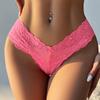 Ladies' Lace Thong Hollow Out Breathable Comfortable Seamless Underwear