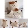 Cute Cat Plush Pillow With Embroidered Animal Design For Sofa Bed Decor And Gift