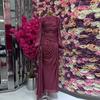 Polyester Pleated Dress With Long Sleeves For Elegant Women Spring