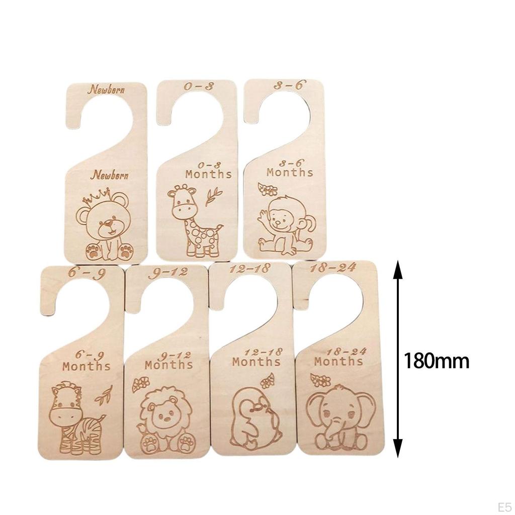 7 Piece Adorable Closet Baby Size Dividers Organizer Infant Wardrobe