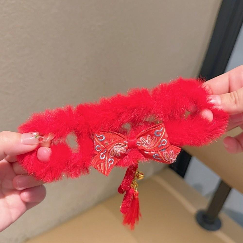 Traditional New Year Hair Ties Plush Children's Hair Ropes  Hanfu Accessory