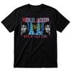 T-shirt Nera Michael Jackson Bad World Tour 1988 Retro Colorblock