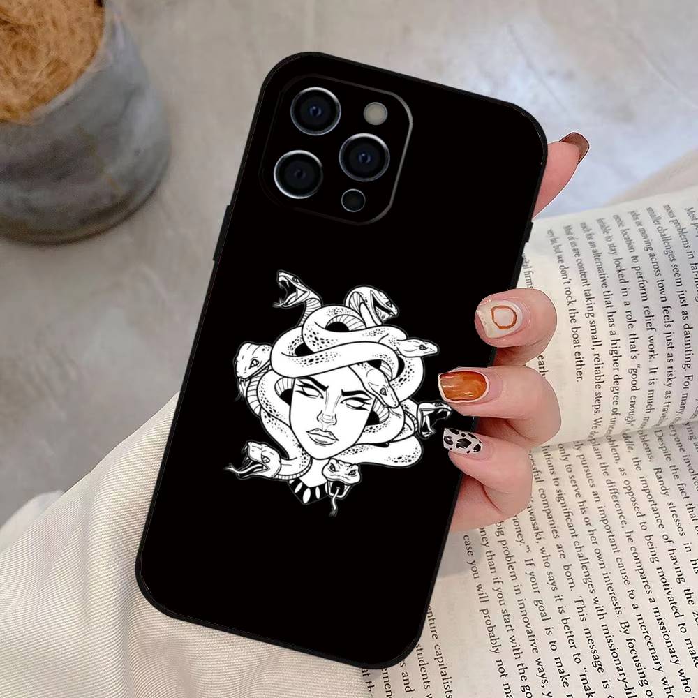 

M-Medusa Greek Mythology Phone Case Silicone Soft For IPhone 17 16 15 14 13 12 11 X XR Plus Pro Max Plus iPhoneXsMax