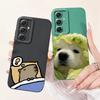 Phone Case For Samsung Galaxy A55 A54 5G Camera Shockproof Soft Liquid Silicone Bumper On Samsung A54 A 55 Funny Animals Meme