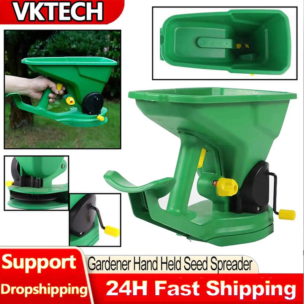 1,5L Energeticky úsporný přenosný rozmetadlo 5 rychlostní ruční rozmetadlo aplikátor hnojiva pro zahrady trávníky malé farmy