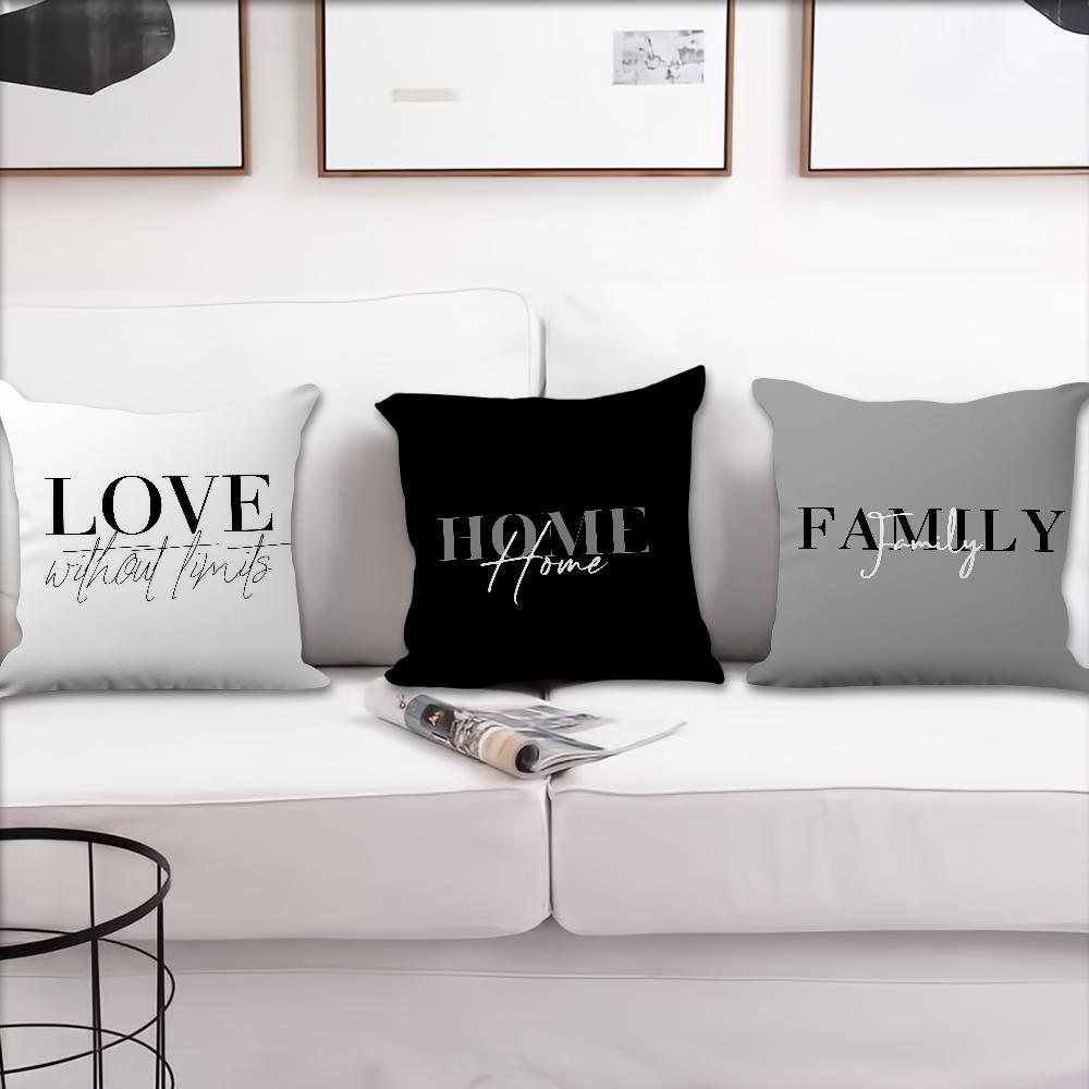 Grått geometriskt kuddfodral Kuddfodral Dekoration Rum Hem Soffa vardagsrum Kontor Bil Nordisk Enkelhet