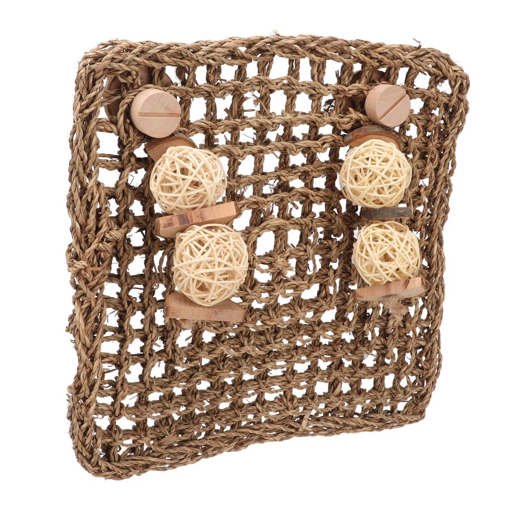 Pet Seagrass Mat Natural Woven Teeth Grinding Rabbits Bite Protector Mat for Guinea Pig Bunny