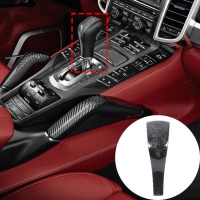 Forged Carbon Fiber Gear Shift Knob Trim Cover For Porsche Cayenne 958 2011-2017