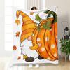Halloween Cartoon Flannel Blanket - Soft Pumpkin Ghost Design for Kids