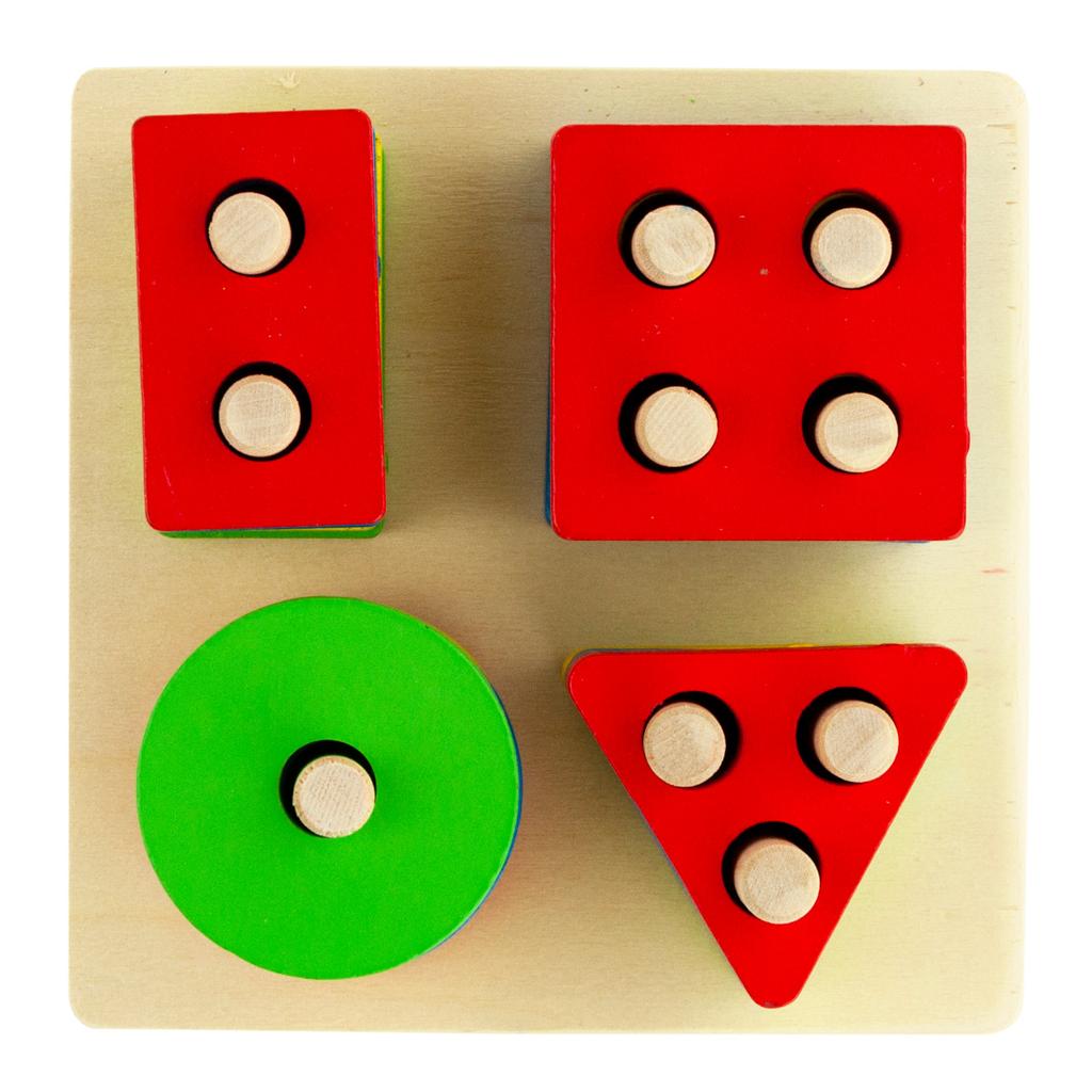 TG50018 WOODEN SHAPES TOY Sorter Puzzle Blocks
