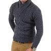 Men Autumn Winter Retro Stylish Casual Solid Color Knitwear Warm Sweaters