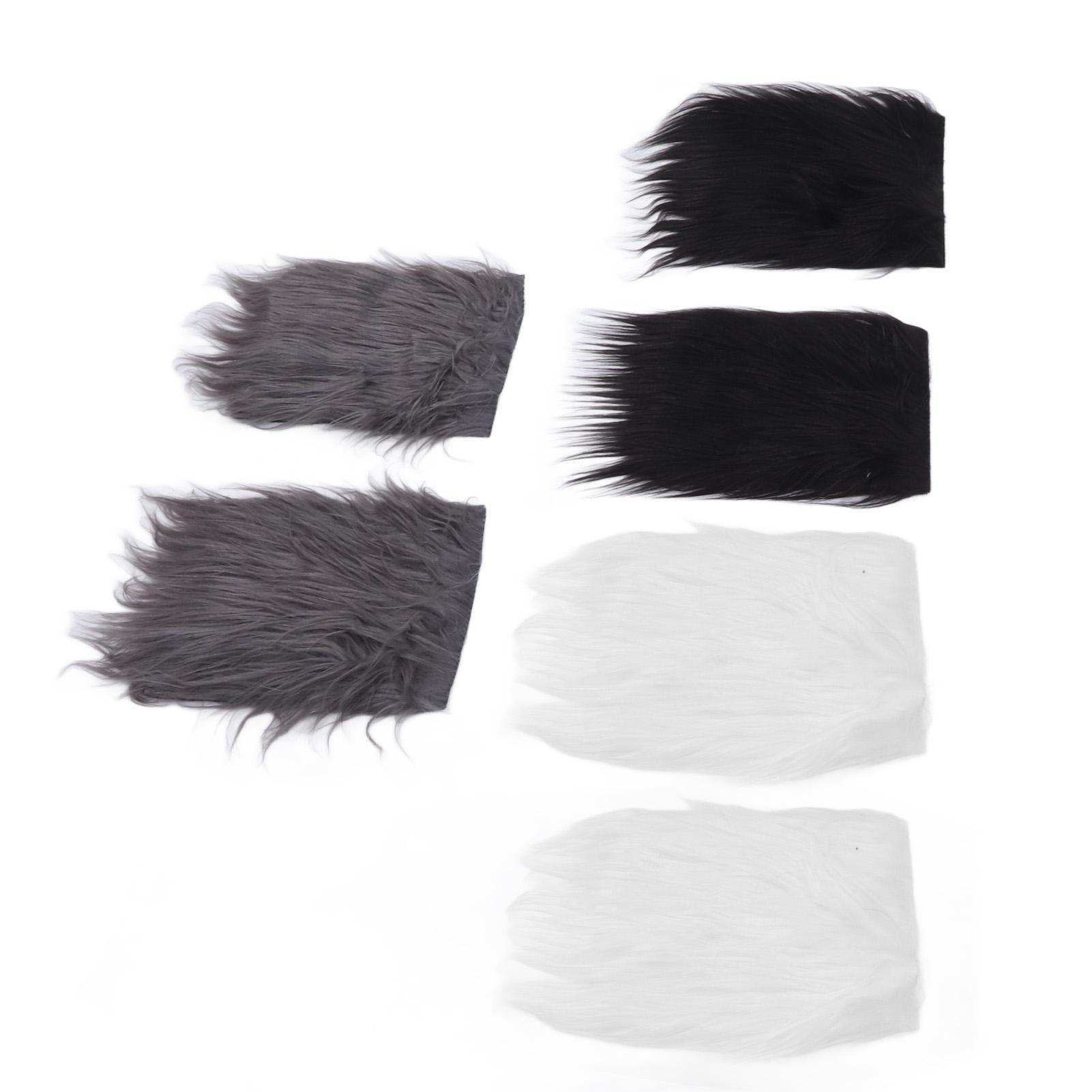 

6 шт. Ткань из искусственного меха 25x25см Белый Черный Серый Сделай сам Изготовление Пушистый Глянцевый 3 цвета Удобный Стираемый