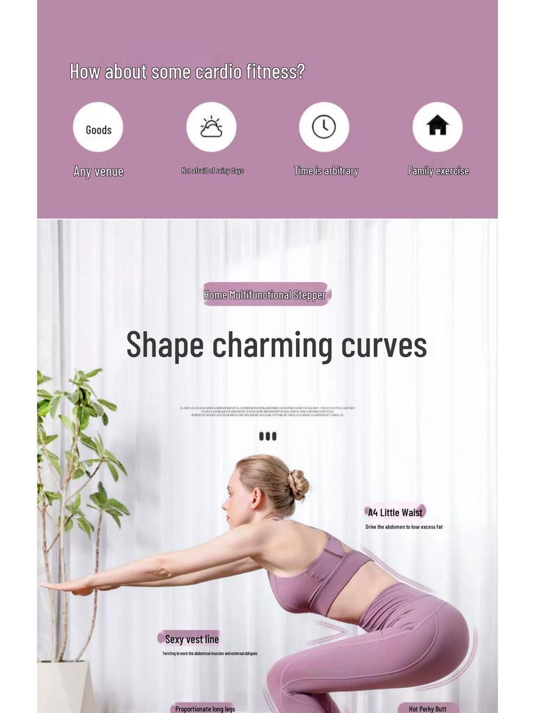 Inflatable Foot Stepper for Women's Yoga with Massage Function, Silent Home Exerciser