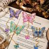 with Charm Chain Page Marker Metal Butterfly Bookmark Durable Bookmark  Students