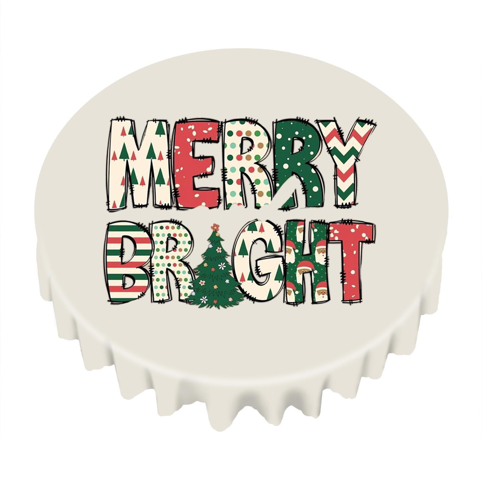 

Рождественская скатерть прямоугольная с прямым краем One Size