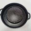 BQQB Cast Iron BBQ Frying Pan, Steak and Yakiniku Plate, Multi-functional, Even Heating, Non-Stick Pan, Large, Deep, Easy to Clean, Teppanyaki, Samgye