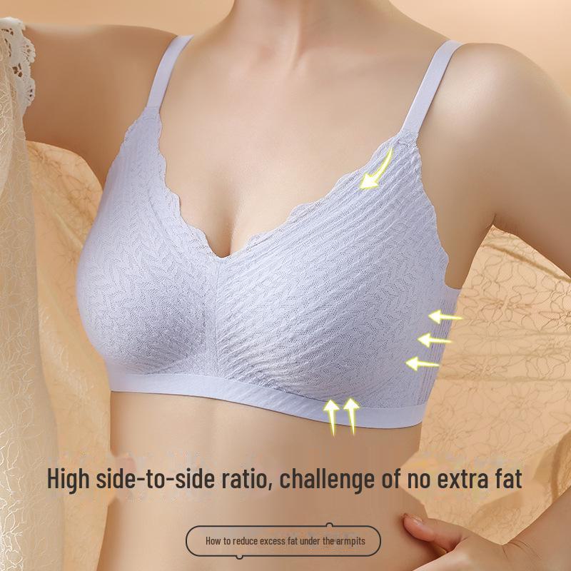 Seamless Wheat Ear Lace Bralette: No-Slip, No Steel Ring, Sexy Thin Suspender Design
