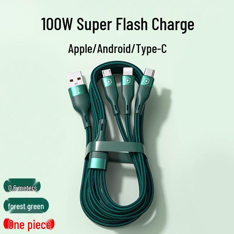 Fast Charging 3-in-1 Universal Phone Charger Multi-Head Cable Set