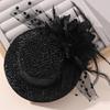 Mesh Flower Fascinator Hair Clip Adult Costume Accessory Barrettes for Teaparty