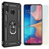 Case and Tempered Glass - NALIA - Galaxy A20e - 9H - Magnetic Car Mount - Rotating Ring