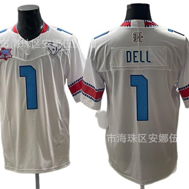 2026 Houston Texans Football Jersey 55 Short Sleeve Embroidered Sports Team Uniform