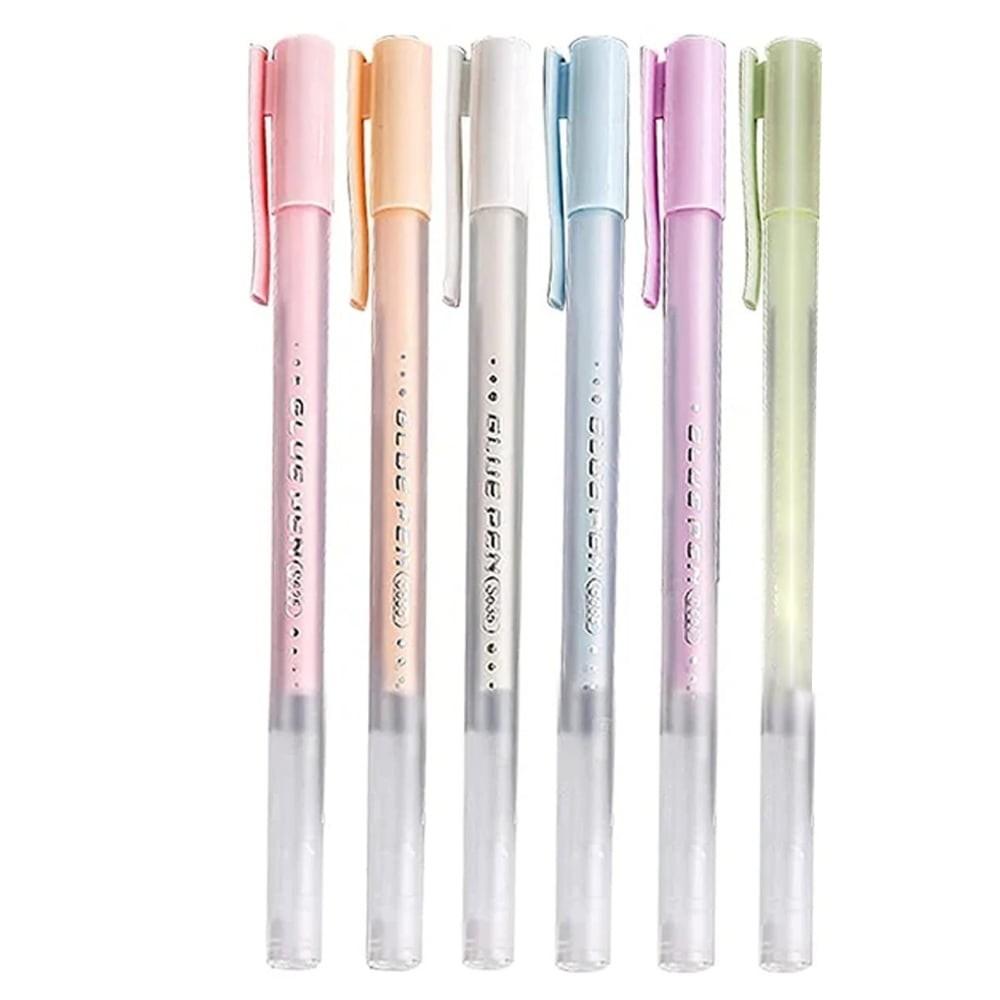 

Высокоцветная дозирующая ручка Macaron, студенческий справочник «сделай сам», быстросохнущий клей ручной работы, креативный точечный клей в форме ручки, 10 мл One Size