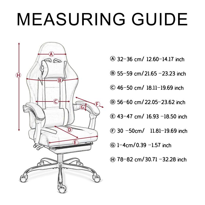 Fashion Simple Home Gaming Chair Cover Universal Computer Game Competitive Seat Backrest Armrest Elastic Swivel Chair Cover