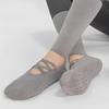 1 Pair Harajuku Street Breathable Strappy Grip Sock Cotton Pilates Socks Non-Slip Grip Sweat-Absorbent Yoga Socks