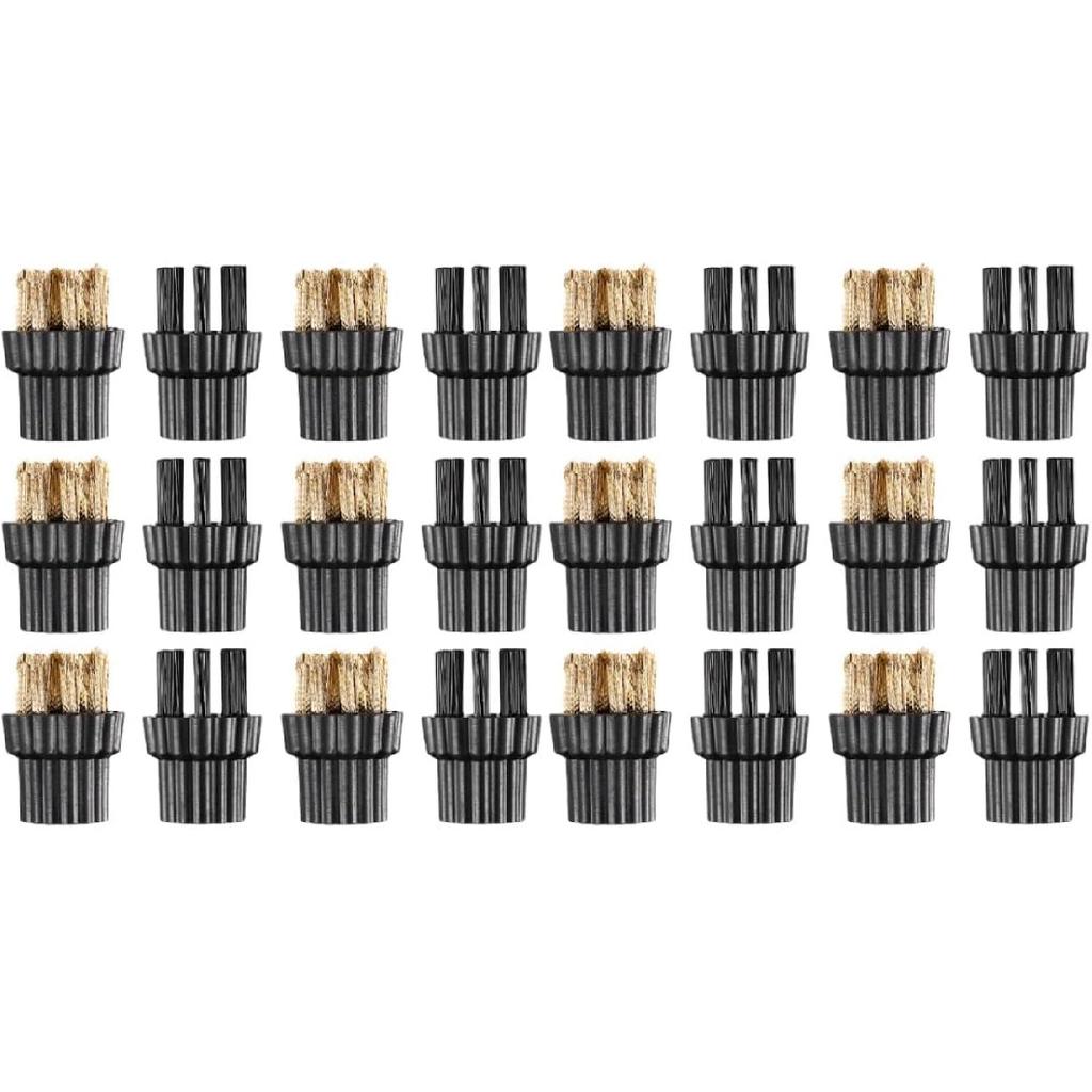24 Pcs Washing Machine Brush Head Brass Mop Brush Head Pressure Washer Brush Steam Cleaner Mop Brush Cleaner Parts Household Cleaning Supplies Steam