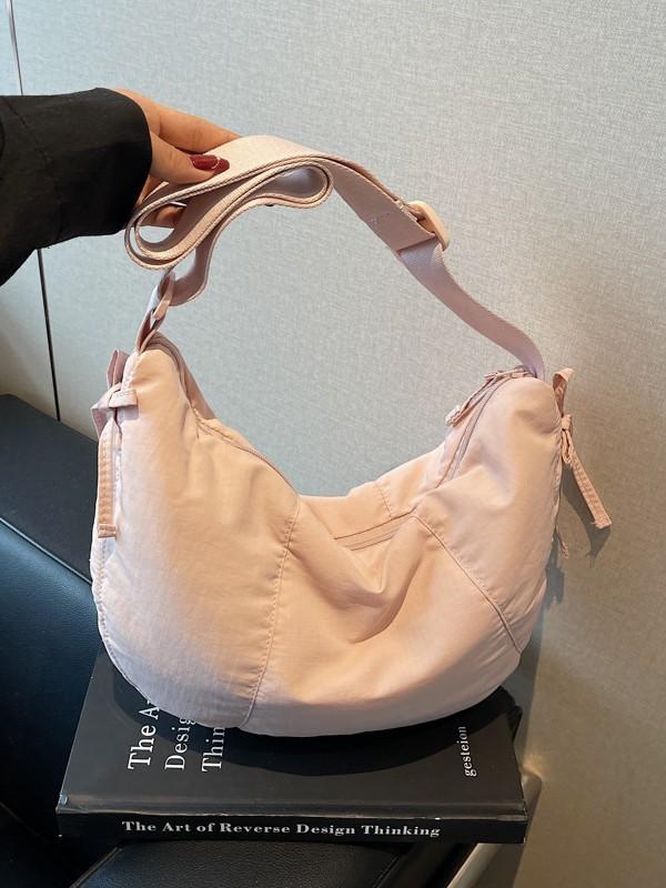 Nylon Crossbody Bag For Women With Zipper Closure And Large Capacity For Daily Use