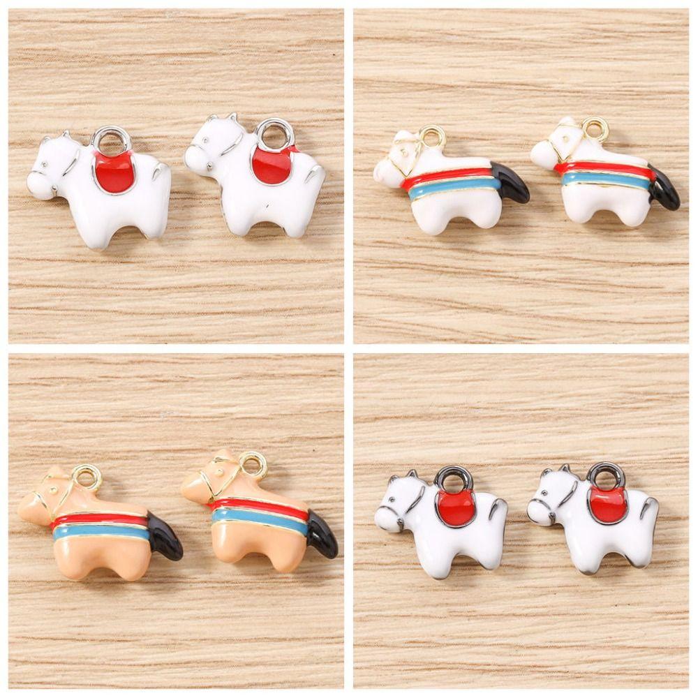5PCS New Zinc Alloy Animal Pendant Accessories Little Horse Multi-purpose DIY Jewelry Parts Necklaces Charms DIY Jewelry Making