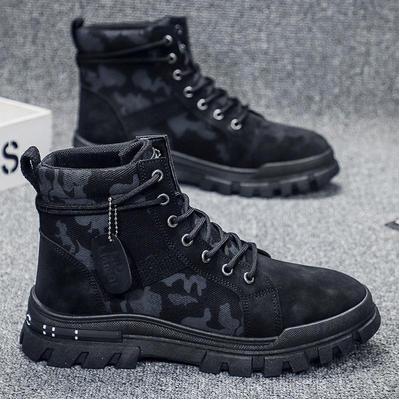 Men's Boots 2025 New High Quality Outdoor Breathable Wear Resistant Shoes Platform Non-slip Desert Hiking Mountaineering Boots