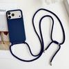 Liquid Silicone Crossbody Necklace Cord Strap Case For iPhone 17 Pro Max 16 15 14 13 12 11 XR XS X Matte Soft Protection Cover