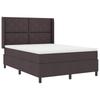 Boxspring Bed with Pillows Dark Brown 200 X 160 Cm Fabric