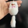 Cartoon Lucky Cat Briquettes Plush Doll Keychain Cute Key Ring Bag Pendant Gift Kids Toys Backpack Decoration Gifts