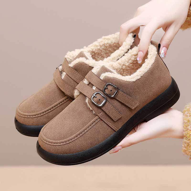 Cotton shoes women's Korean version Doudou shoes short snow boots four seasons warm Mao Mao shoes soft sole non-slip