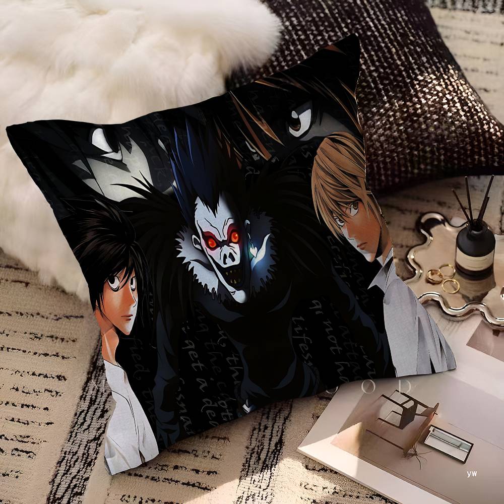 Classic Anime DDeath NNote Pillow Cushion Cover Pillowcase Living Room Sofa Home Decor Customized