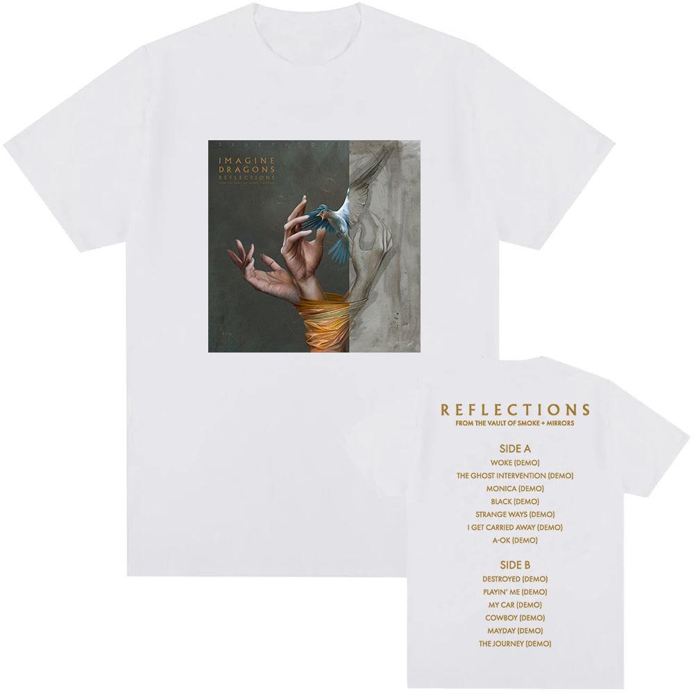 Imagine Dragons Reflections Album 2025 T-skjorter Grafisk T-skjorte Bomull Kort Ermet Herre T-skjorter Trykk Topper