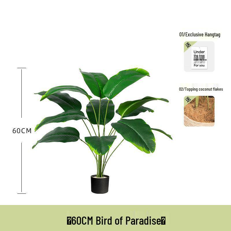 Bird of Paradise Indoor Artificial Floor Plant - Luxurious Bionic Greenery Decor for Living Room
