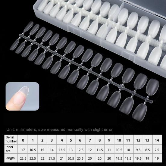 240Pcs/Set DIY Acrylic Fake Nails Double-sided Frosted Pre-Shape Square Long Nail Extensions Tips Home Salon Women Girls Full Cover Press on Nails Kit