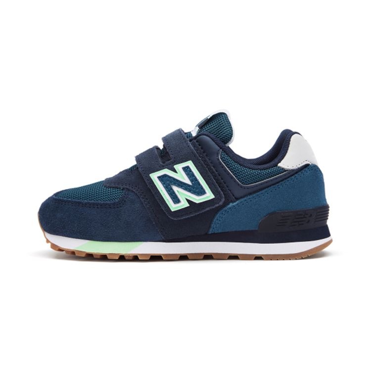 New Balance Nb 574 Series Velcro Low Top Kids Running Shoes Kids Sneaker Navy PV574PU1