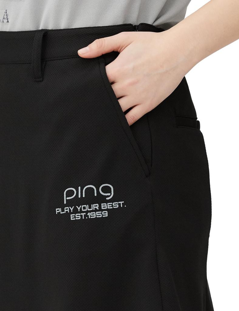 [Pin Apparel] Women's Moisture Wicking Quick Dry Skirt (All-Directional Stretch, UV Protection)  Golf  622-4134202 010Black M